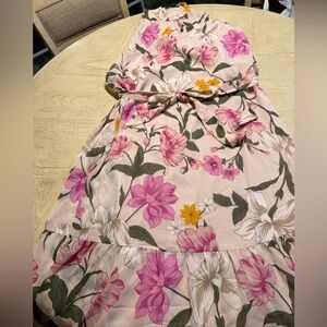 Ann Taylor Floral Pink and Yellow Dress